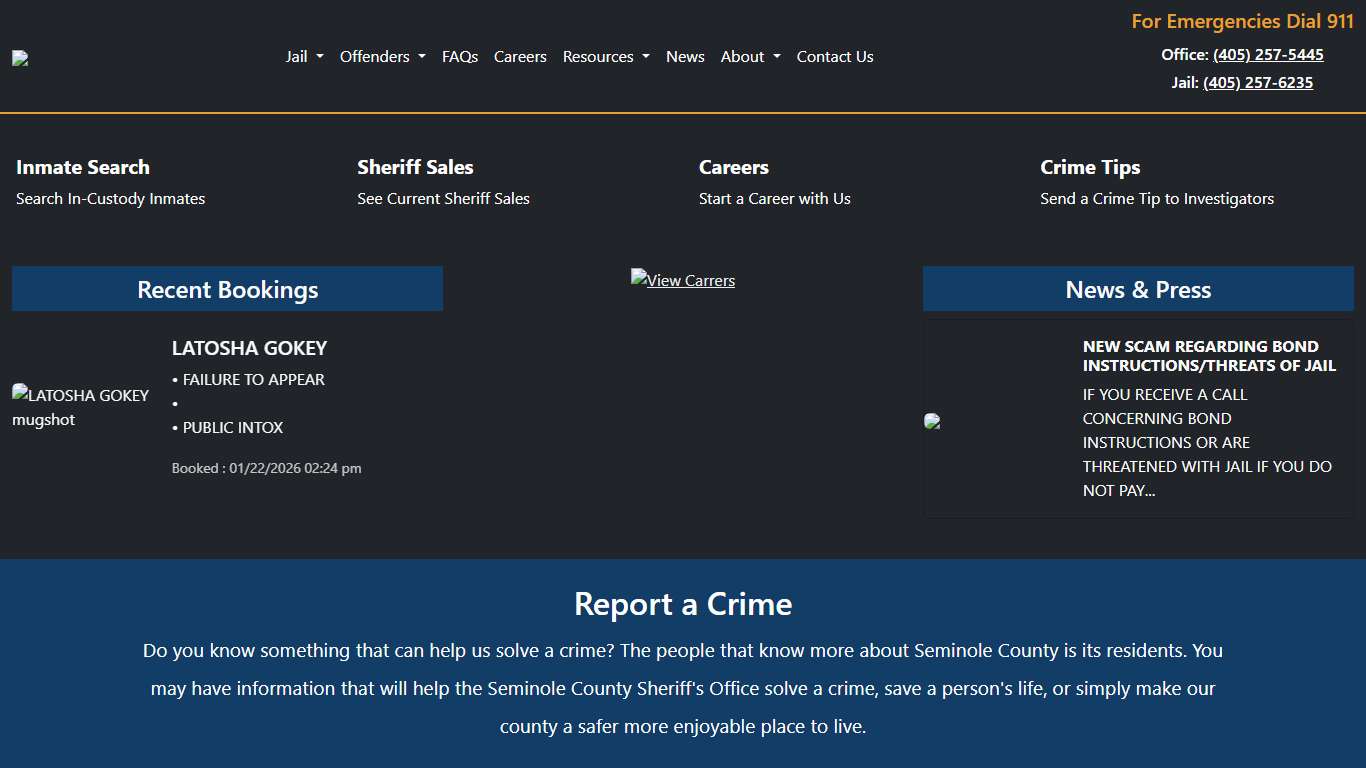 Seminole Sheriff Office Oklahoma